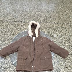 GYMBOREE BROWN WINTER COAT WITH HOOD
