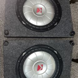 2 12” Kicker Subs In Boxes 