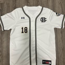 Under Armour Prospects Baseball Jersey #18 White Navy Gold Men’s Large LG
