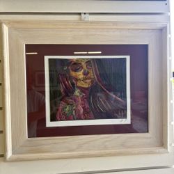 Signed Mexican Popotillo Straw Art Day of the Dead Portrait – Depth of Mind