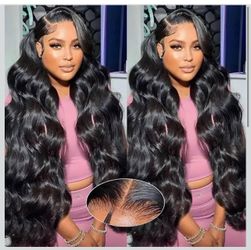 🔥Brand new🔥 5x8 Glueless Wigs Human Hair Pre Plucked Pre Cut Body Wave 5x8 Hd Lace Closure Human Hair 180% Density Wear And Go Glueless Wigs Pre Cut