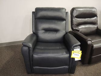 Kuka Leather Triple Power Recliner - Black | Reclining Chair | Lounge Chair