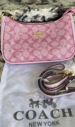 Coach Pink Signature Canvas Crossbody Bag