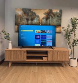 70" TV Stand - Light Oak (Fully Built)