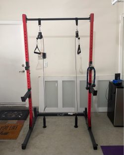 🏋️‍♀️💪🏽 Power Rack/Squat Rack with Double Pulley System