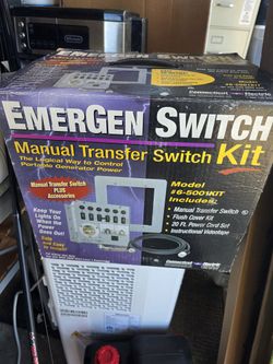 New Emergen Switch Manual Transfer Switch Kit Electrical Electrician