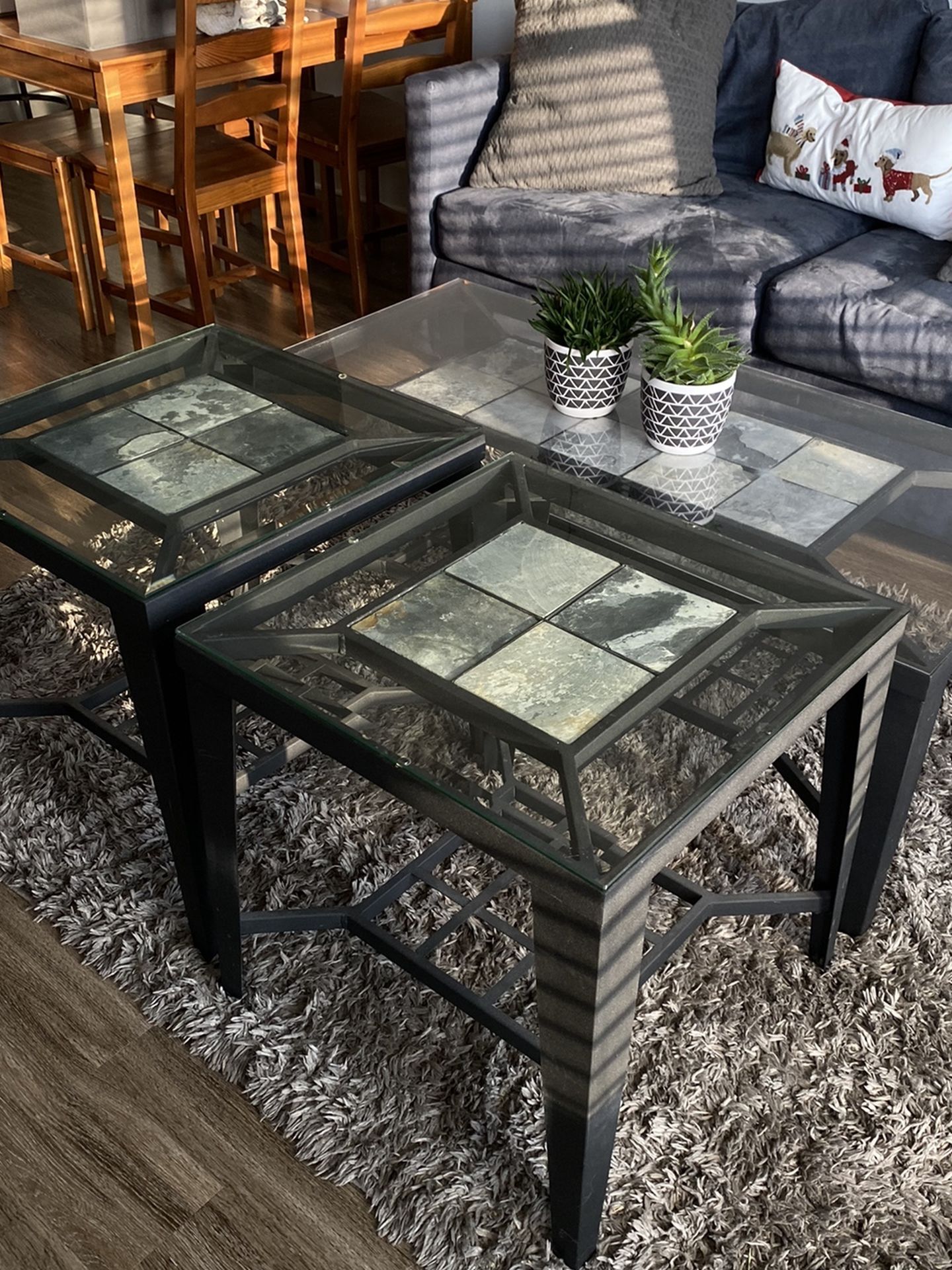 Living And Coffee Room Table (Set Of 3)