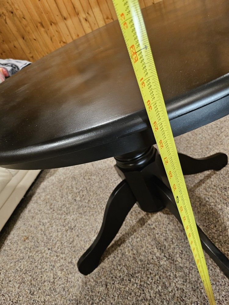Round Wood Table 42 Inch Dia Black