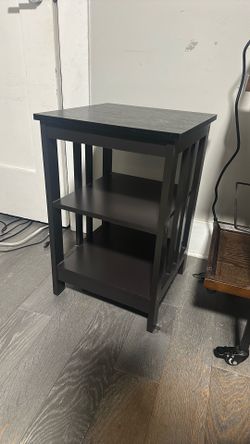Black Wood End Table (15.7” x 15.7” x 24”)