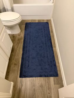 Free Blue restroom rug