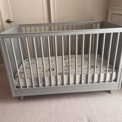 Pottery Barn Reese Grey Crib West Elm