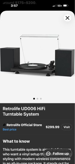 Retrolife UD006 HiFi Turntable System