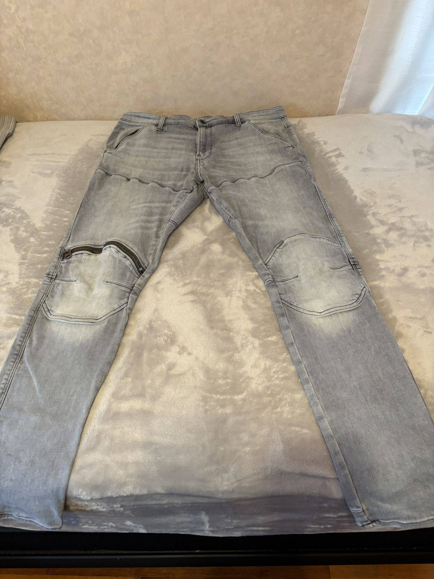 G Star Raw 5620 Skinny Jeans Light Blue Denim Size 36