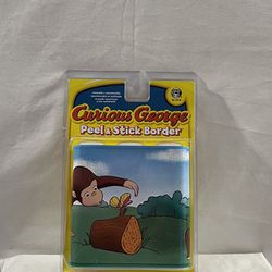 PBS Kids  Curious George Removable  Peel & Stick Wall Border 5 x 15  