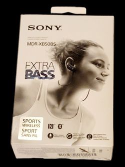 New Sony MDR-XB50BS EXTRA BASS Sports Bluetooth Headphones MDRXB50BS/BZ
