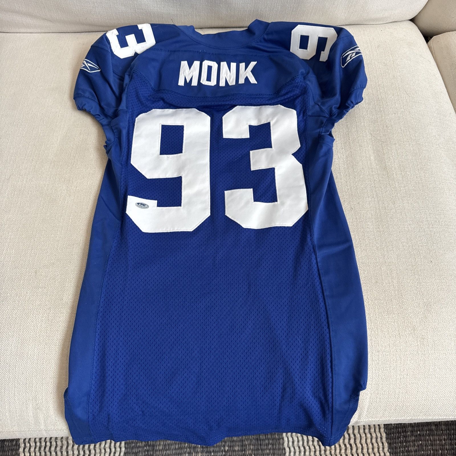 Quincy Monk #93 NY Giants Team Player Issued & Worn Jersey NFL U North Carolina