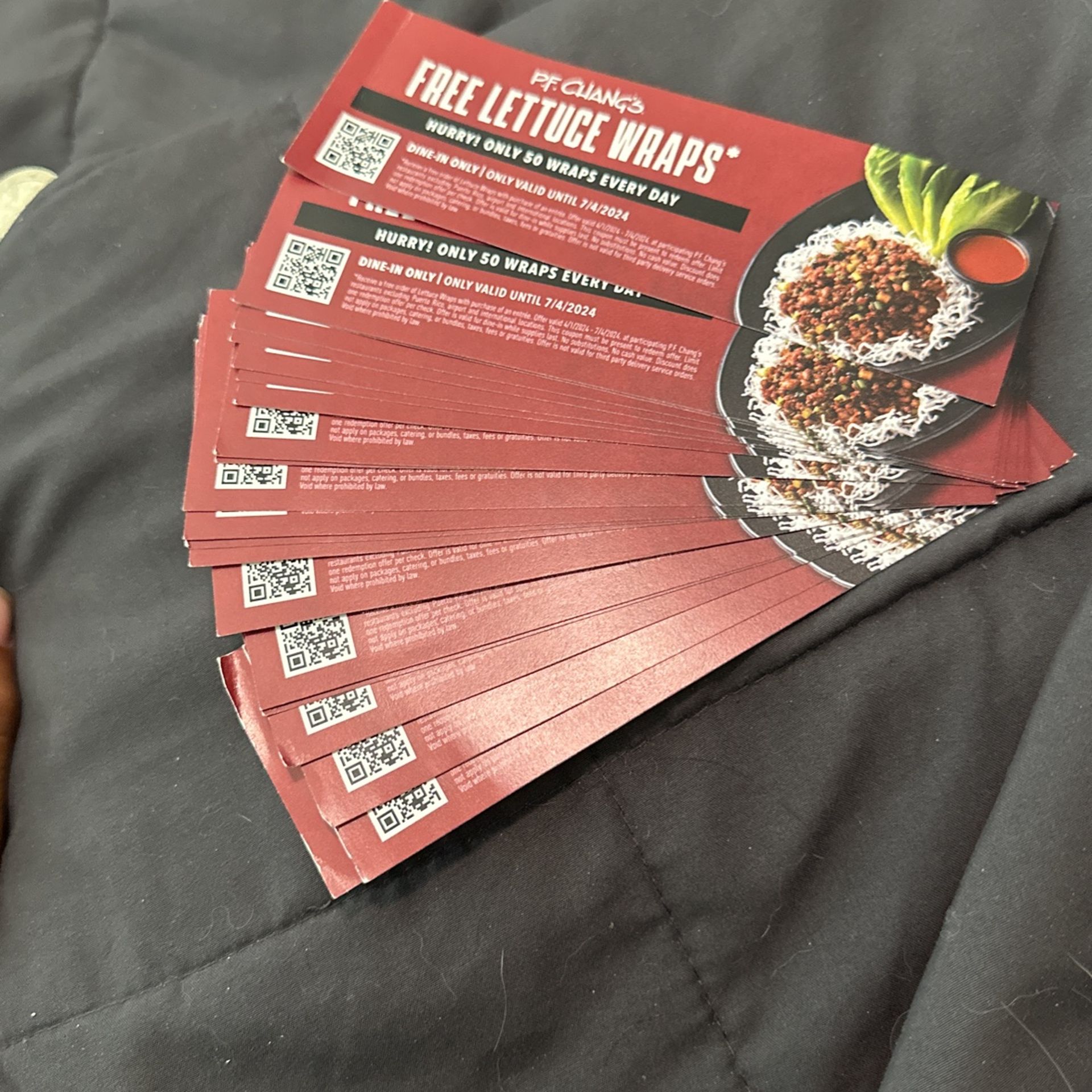 22 free Lettuce Wraps With A Meal PF CHANGS