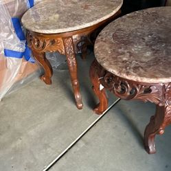 2 Marble Top Tables Nice Condition 225 For Both