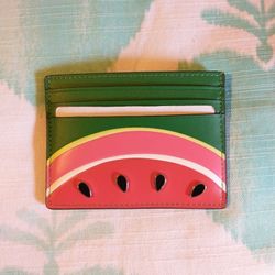 [Kate Spade] Slim Watermelon Leather Card holder | New