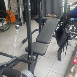 Weight Lifting with Wts 55 Lbs Newly Assymbled