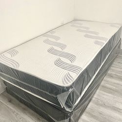 Twin Size Mattress With Box Springs Brand New From Factory Available In All Sizes: Full, Queen, King Same Day Delivery