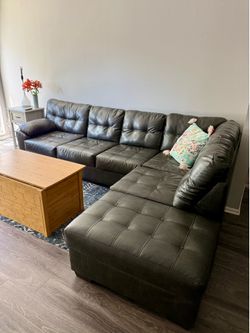 Dark Grey L Shaped Couch