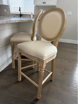 Solid Wood Bar Stools Set Of 2 (Set of 2) brand new