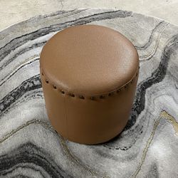 Upholstered Stool Ottoman (brown)
