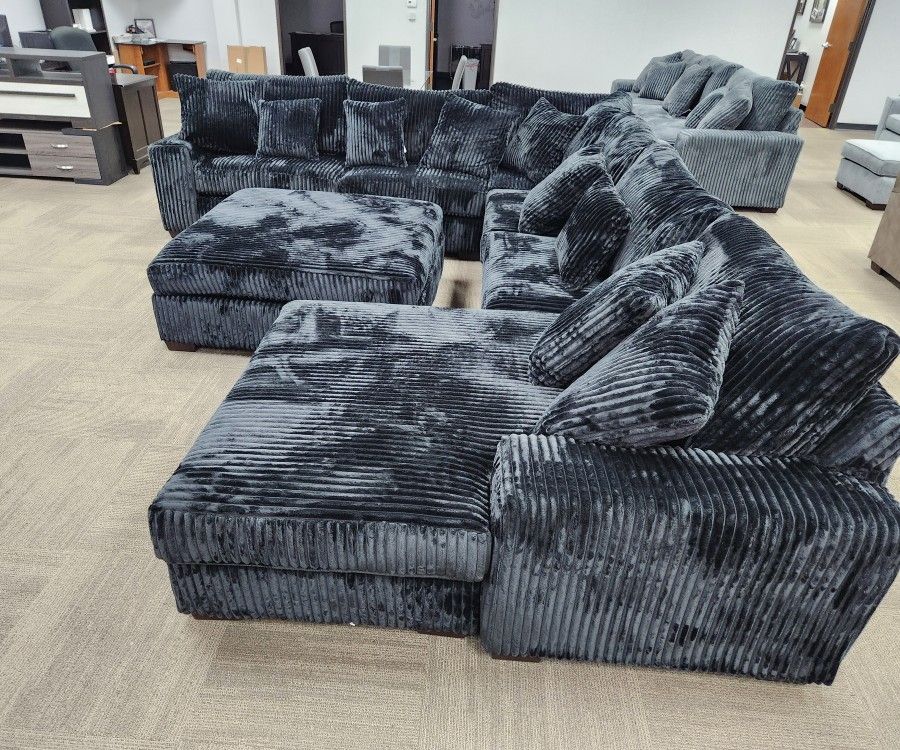 Oversized Fabric Livingroom Sectional Furniture Couches Sofa Only $54 Down