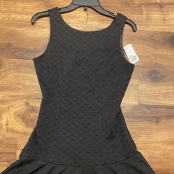 Brand New Woman’s Forever 21 brand Black Textured Mini Dress Up For Sale 