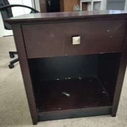 Wooden Table With Mini Drawer 