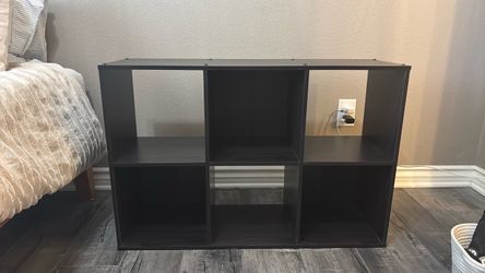 Black 6 cube shelf