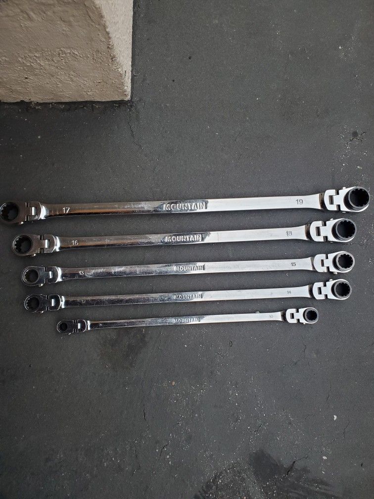 Mountain Ratchet Long Wrenches Double End Reversible Set Lifetime Warranty Snapon for Sale in