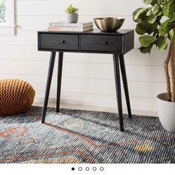 Wayfair Black Side Console Table MCM  Mid Century Like New