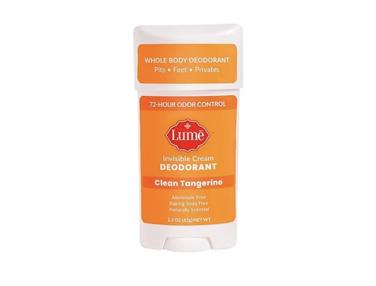 Lume Deodorant Cream Stick Aluminum-Free Sensitive Skin 2.2 oz Clean Tangerine