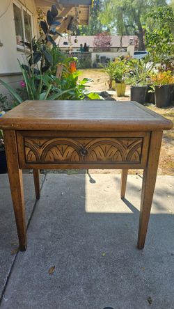 Vintage Side Table with Drawer