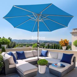 9ft Aluminum Outdoor Patio Umbrella