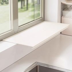 Window Sill Extender Plate, 23.6inch Carbon Steel Storage Shelf, Window Sill Extender For Plants, Countertop Extension Board With Magnetic Base For Ki