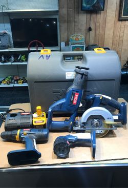 Ryobi Cordless set Sawzall Circular Saw Drill Flashlight with battery and charger
