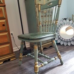 2 Vintage Green Chairs