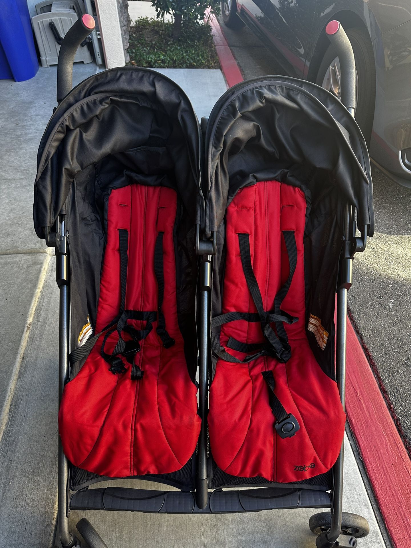 Zobo 2x Side by Side Stroller - Double-seat Stroller