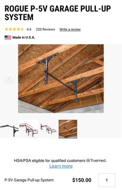 ROGUE Garage pull up bar GREAT FOR AT HOME WEIGHTS GYM