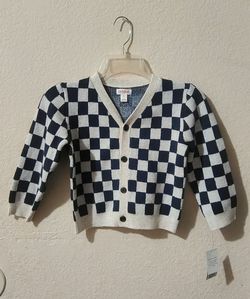 Cat & Jack Kids Checkered Knit Cardigan