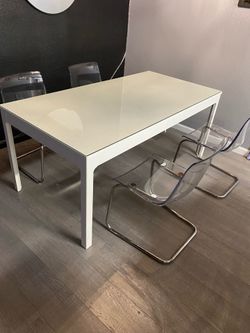 IKEA glass table