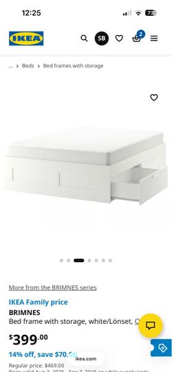 IKEA Brimnes queen bed frame