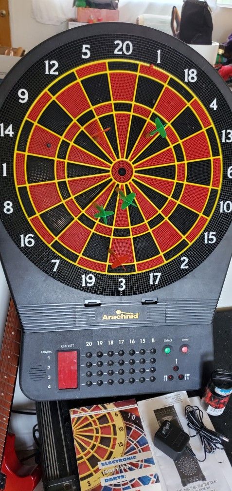 Arachnid Model 525-ara Electronic Talking Dart Board Cricke