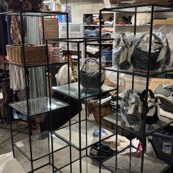 Metal And Glass Shelf System 