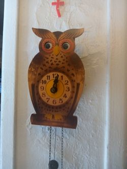 Wood owl COOCOO CLOCK