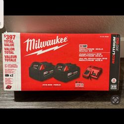 Milwaukee Batteries 5.0 Ah And Charger