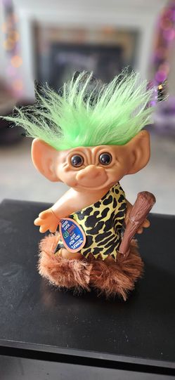 Uneeda Wishnik "CAVEMAN" Troll Doll. Vintage Early 90's Brand New Condition!!